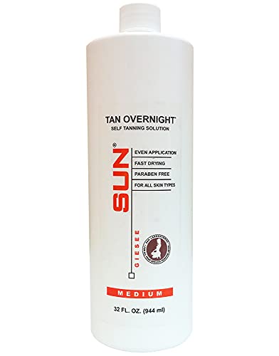 Tan Overnight Medium Spray Tan Solution 32oz Instant Bronzer