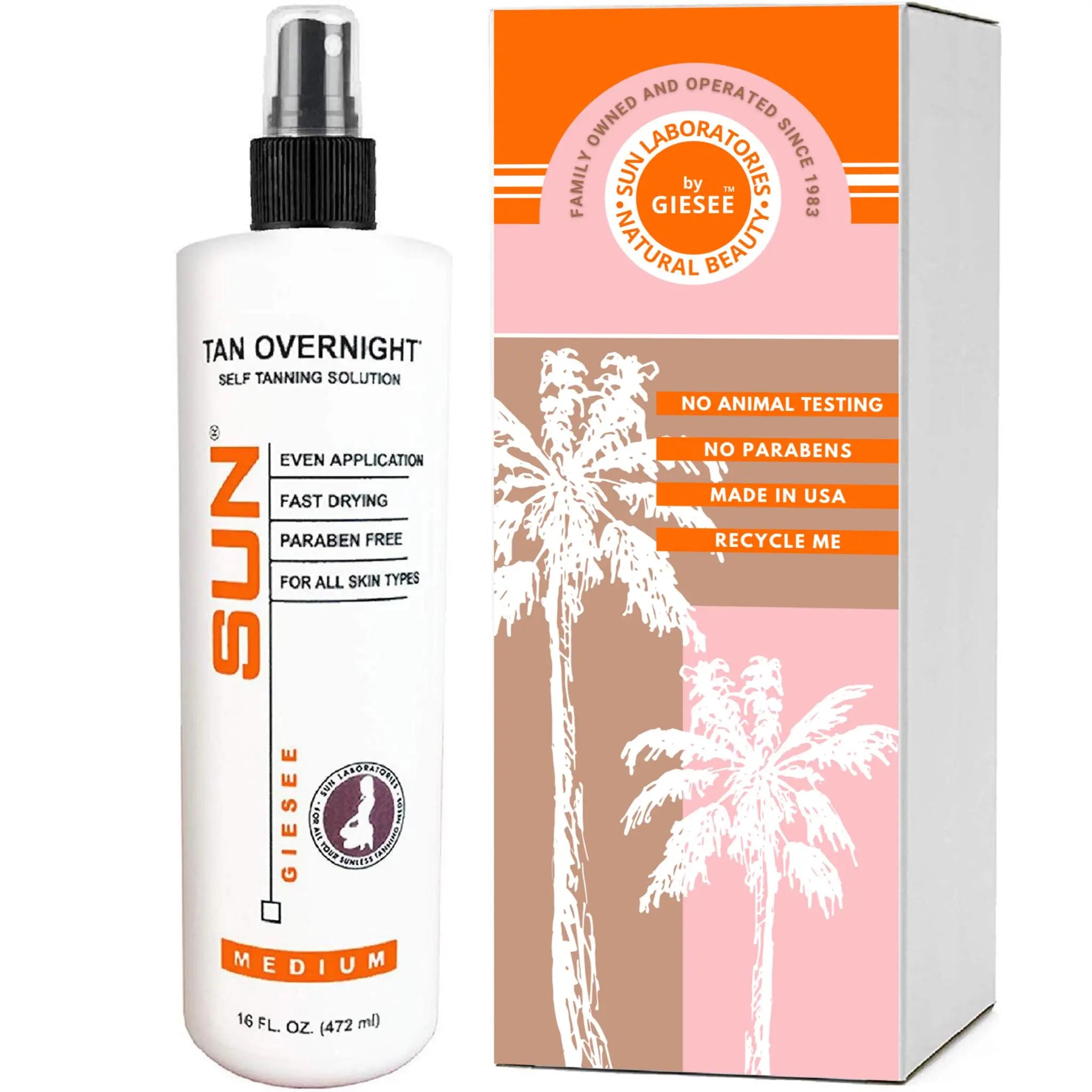 Self Tanner Solution Spray Tan Overnight Medium 16 oz - Sun Laboratories by Giesee spray tan kit professional	