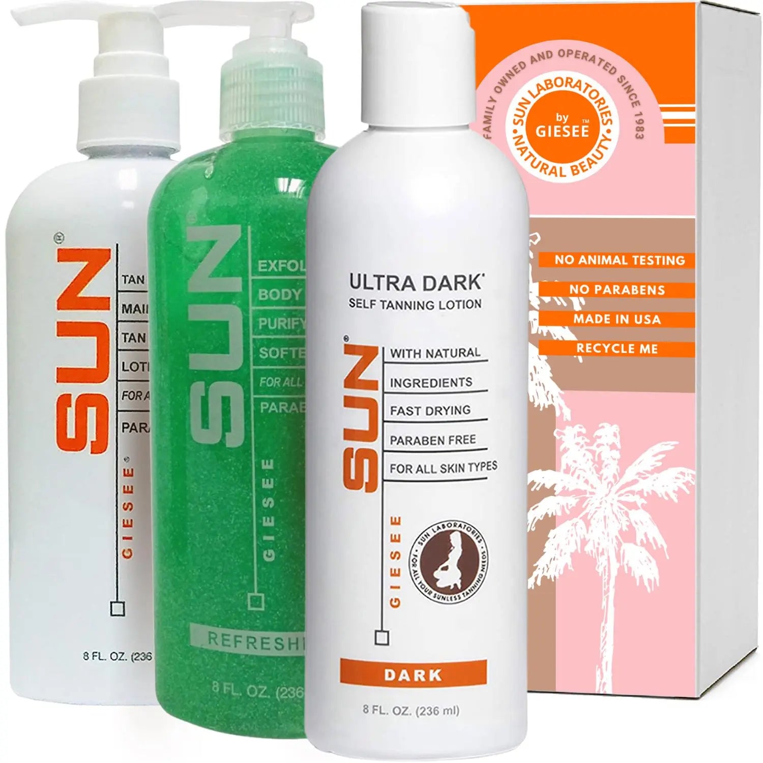 Tanning Lotion Set Sun Laboratories 8oz Ultra Dark Lotion Self Tan