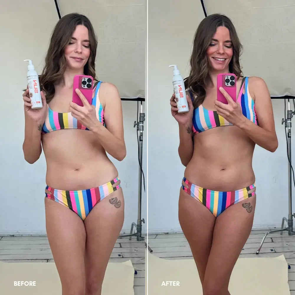 Facial Tanner Dark Strictly Faces Creme 2 oz. Sun Laboratories - Sun Laboratories by Giesee applying self tanning lotion