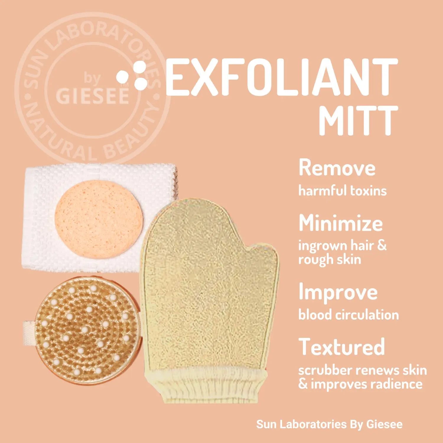 Sun Laboratories Exfoliating Sisal Glove - Sun Laboratories by Giesee skincare exfoliater