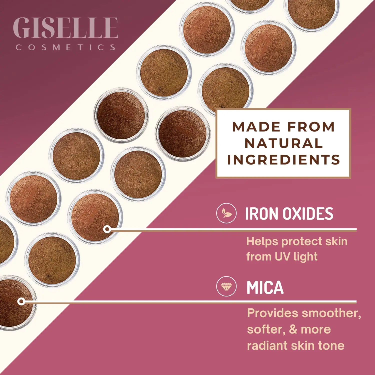 Baby Brown Bronzer Makeup by Giselle Cosmetics: Pure, Non-Diluted Mineral Makeup - Sun Laboratories by Giesee organic powder makeup	