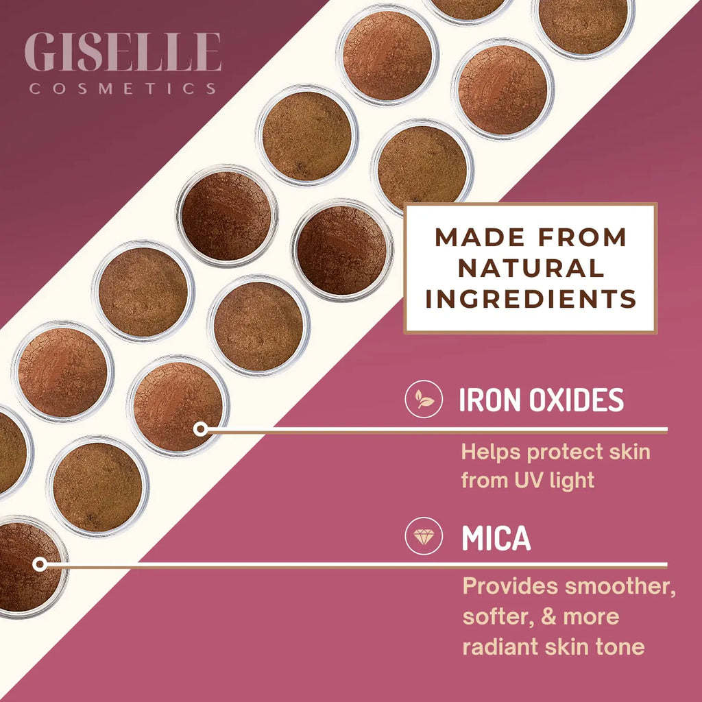 Baby Brown Bronzer Makeup by Giselle Cosmetics: Pure, Non-Diluted Mineral Makeup - Sun Laboratories by Giesee organic powder makeup	