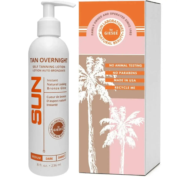 Buy Tan Overnight Self Tanning Lotion Medium - 8oz by Sun Laboratories. Premium quality product with reliable packaging and fast delivery.