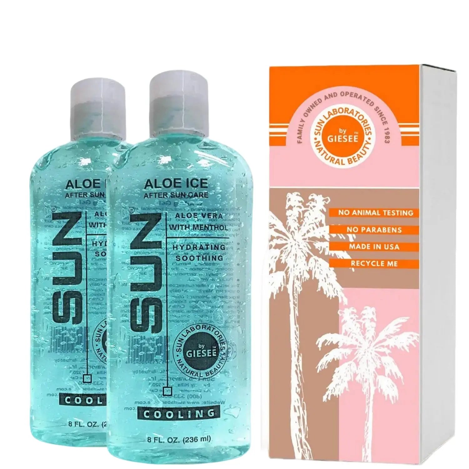Ice Finalizing Gel 2-Pack: Soothing Aloe Vera After Sun Lotion for Refreshing Cooling Relief Sun Laboratories by Gieseebest-self-tanners