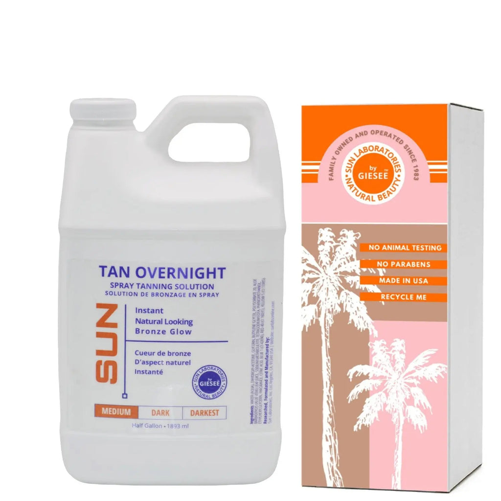 Sunlabs Tan Overnight Medium Sunless Bronzing Solution -  Half Gallon - Sun Laboratories by Giesee sunless bronzing