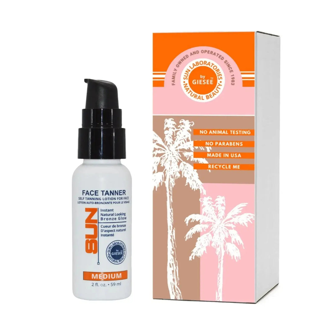 Facial Tanner Medium Strictly Faces Creme 2 oz. Sun Laboratories - Sun Laboratories by Giesee applying self tanning lotion	
