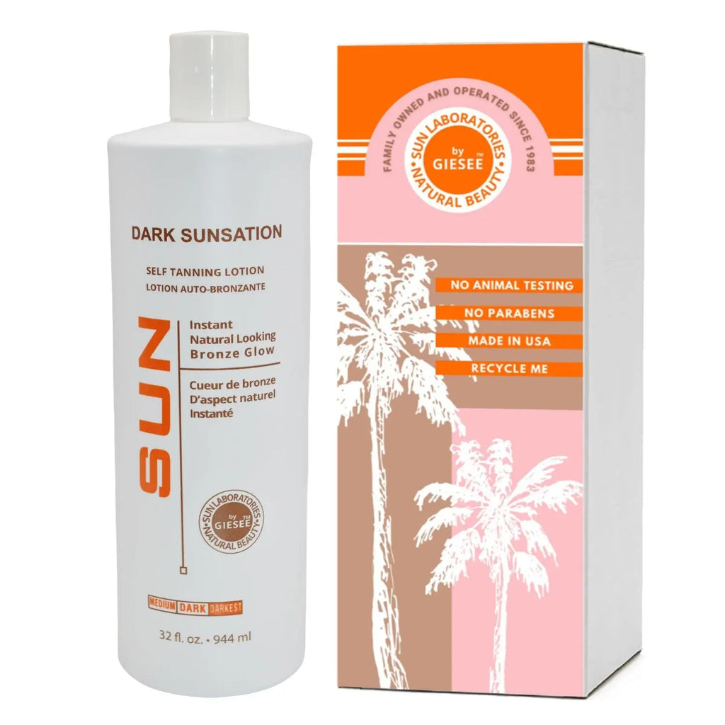 Sun Laboratories Dark Sunsation Best Self Tanner Very Dark Lotion 32 oz. - Sun Laboratories by Giesee tanning lotion