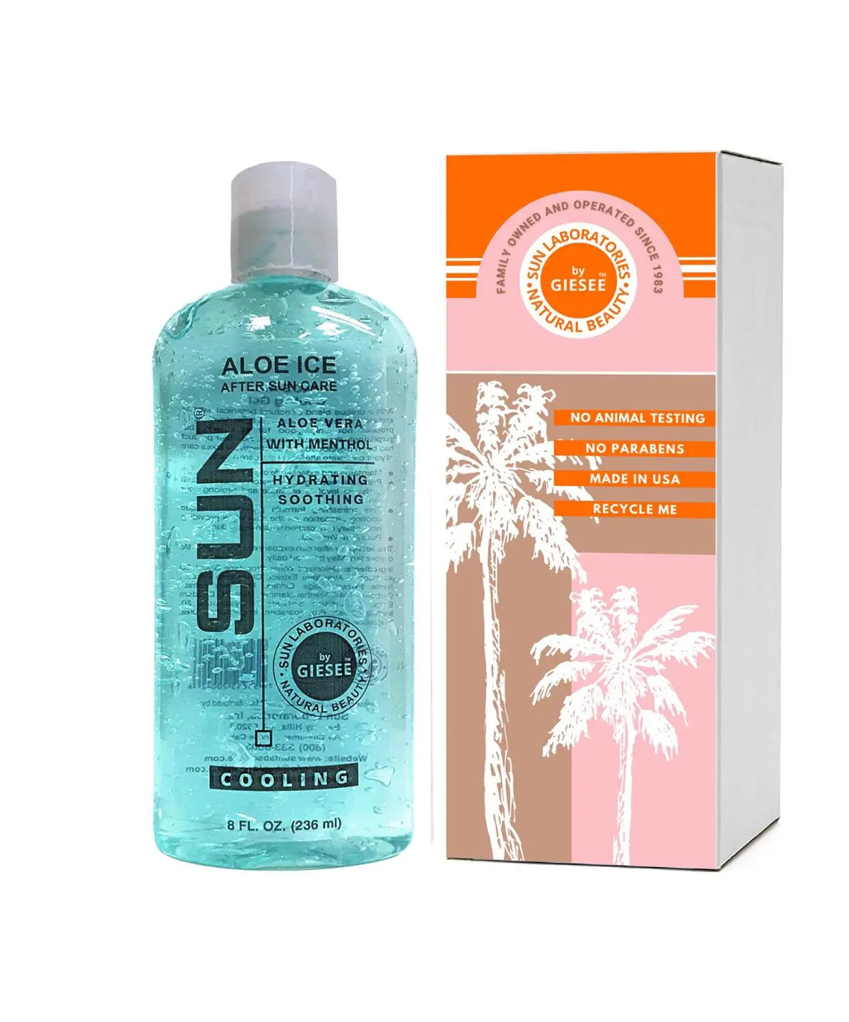 Ice Finalizing Gel 8 fl oz: Soothing Aloe Vera After Sun Exposure for Refreshing Cooling Relief Lotion - Sun Laboratories by Giesee aftersun aloe vera lotion