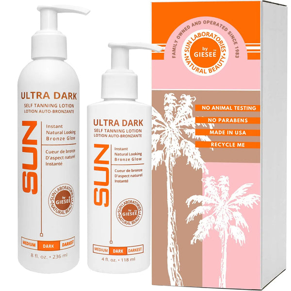 Buy Sunlabs Ultra Dark Self Tanner for Dark Skin Instant Tint- 4oz + 8oz Suntan Lotion by Sun Laboratories. Premium quality product with reliable packaging and fast delivery.