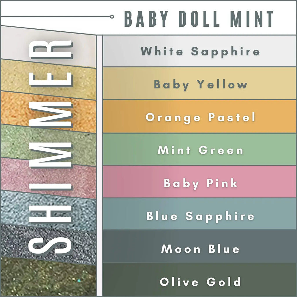 Baby Doll Mint 8  Mineral Eyeshadow Makeup Stack : Pure Shimmer for Stunning Eyes - Sun Laboratories by Giesee gypsy makeup	