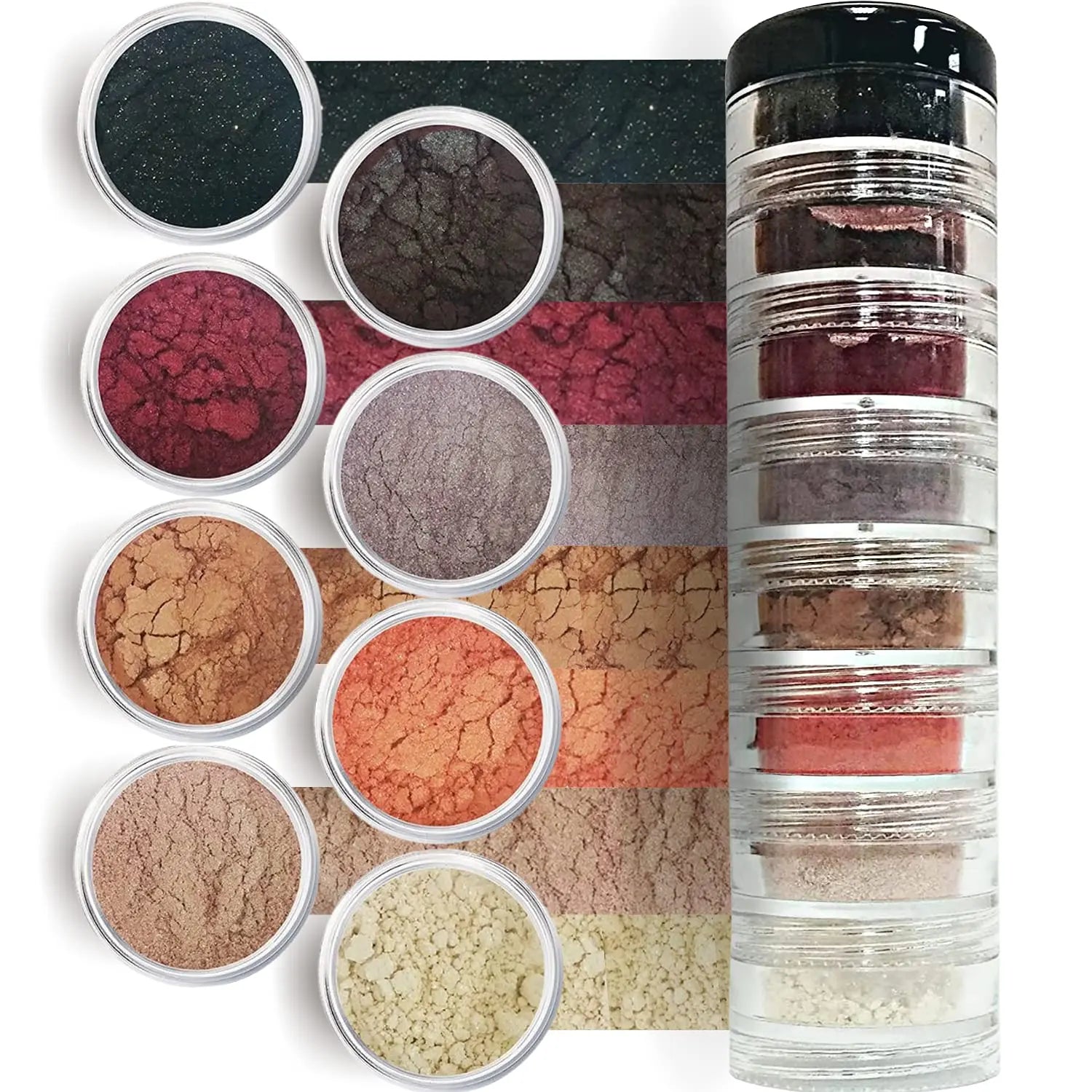 Brown Eyed Girl  8 Stack Mineral Makeup Eyeshadow Pure Shimmer Mineral Makeup - Sun Laboratories by Giesee gypsy makeup	