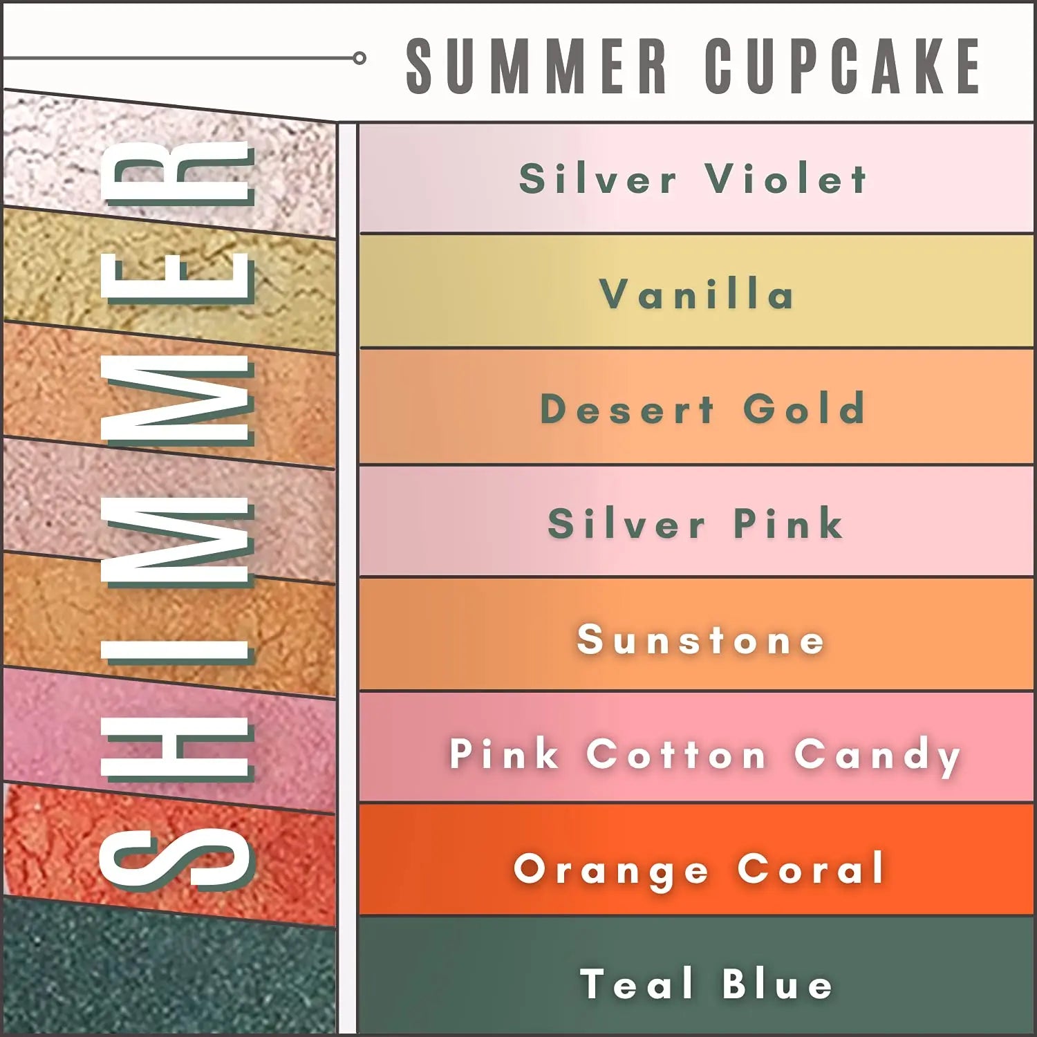 Summer Cupcake 8 Stack Mineral Makeup Eyeshadow Pure Shimmer Mineral Make - Sun Laboratories by Giesee gypsy makeup	
