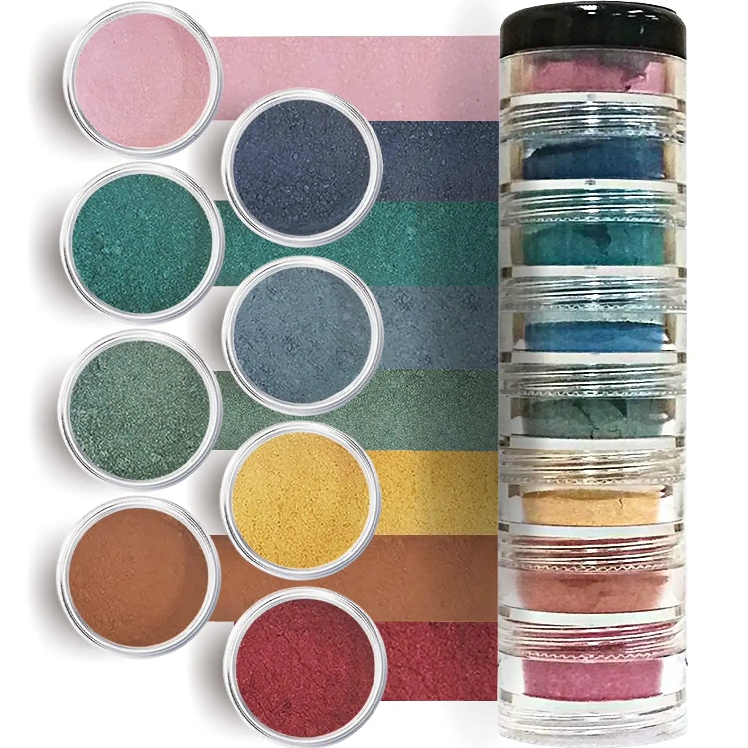 Mineral Loose Powder Makeup Eyeshadow Palette Kit | Pure Organic Natural Pigment Minerals - Sun Laboratories by Giesee natural cosmetics organic