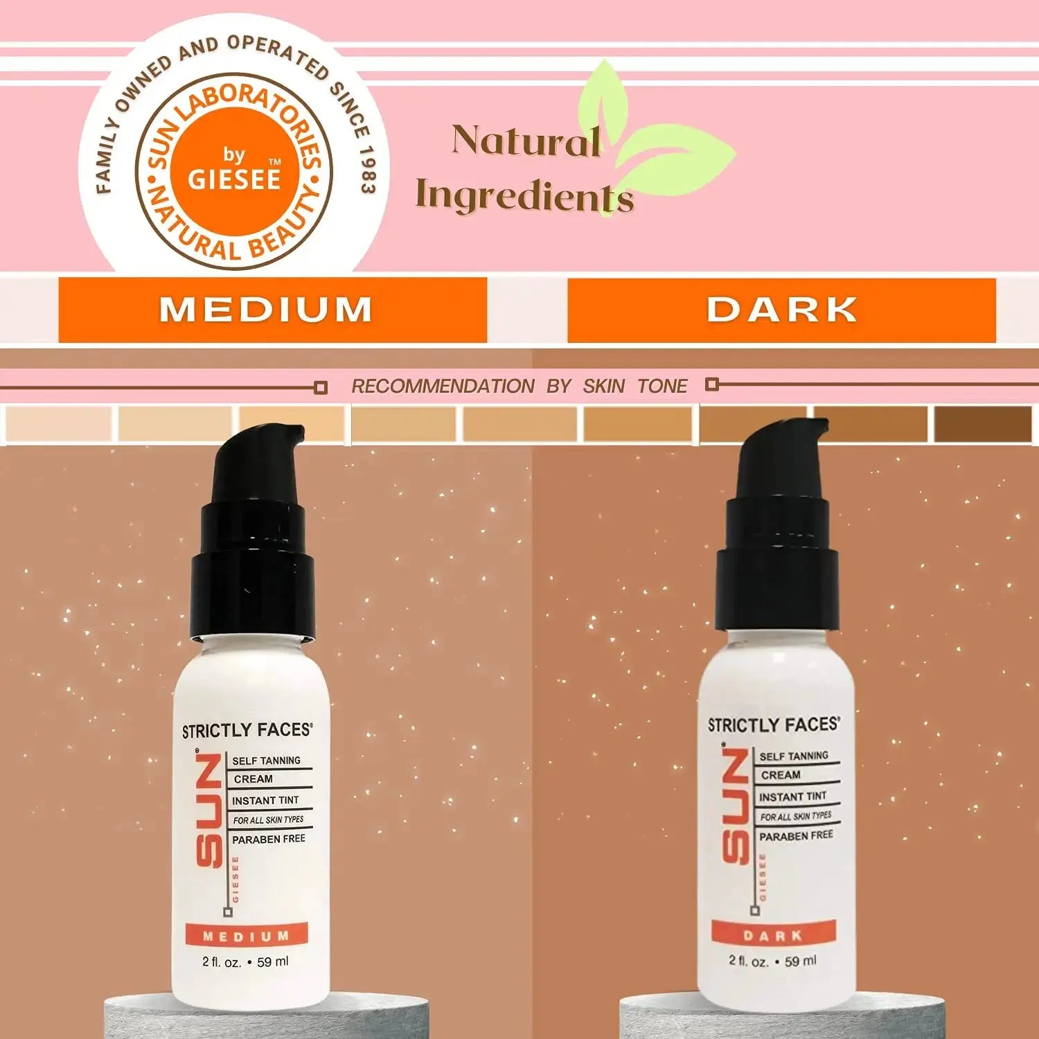 Facial Tanner Medium Strictly Faces Creme 2 oz. Sun Laboratories - Sun Laboratories by Giesee applying self tanning lotion	
