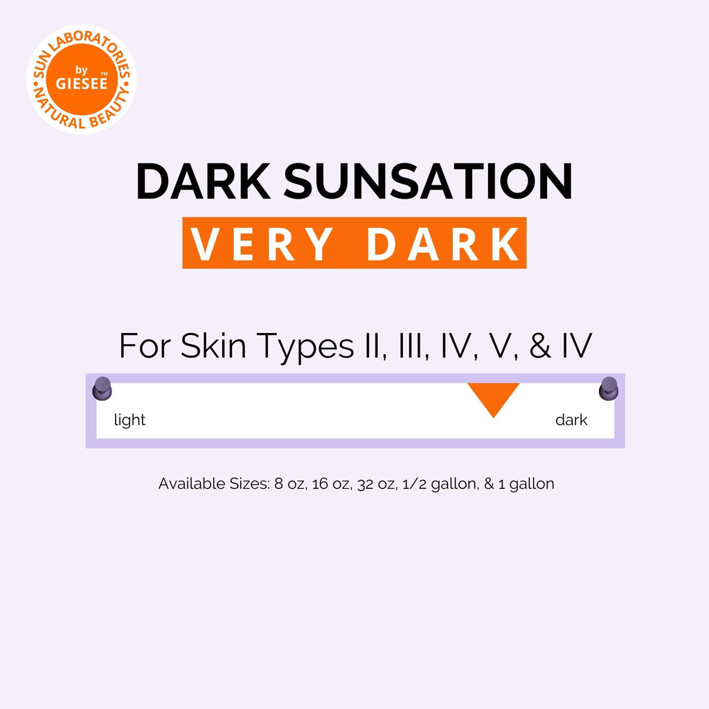 Sunless Tanning Solution Dark Sunsation (Very dark) | Sunless Self Tanning Liquid Solution for Professional Salon Airbrush Best