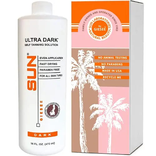 Sun Tan Spray Solution Ultra Dark  16oz  - For Medium to Dark Skin Tones - Sun Laboratories by Giesee airbrush tanning solution wholesale