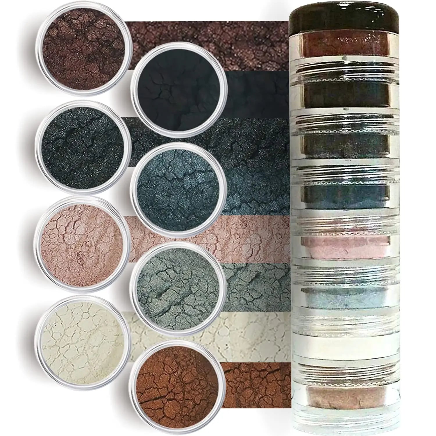 Mineral Loose Powder Makeup Eyeshadow Palette Kit | Pure Organic Natural Pigment Minerals - Sun Laboratories by Giesee natural cosmetics organic