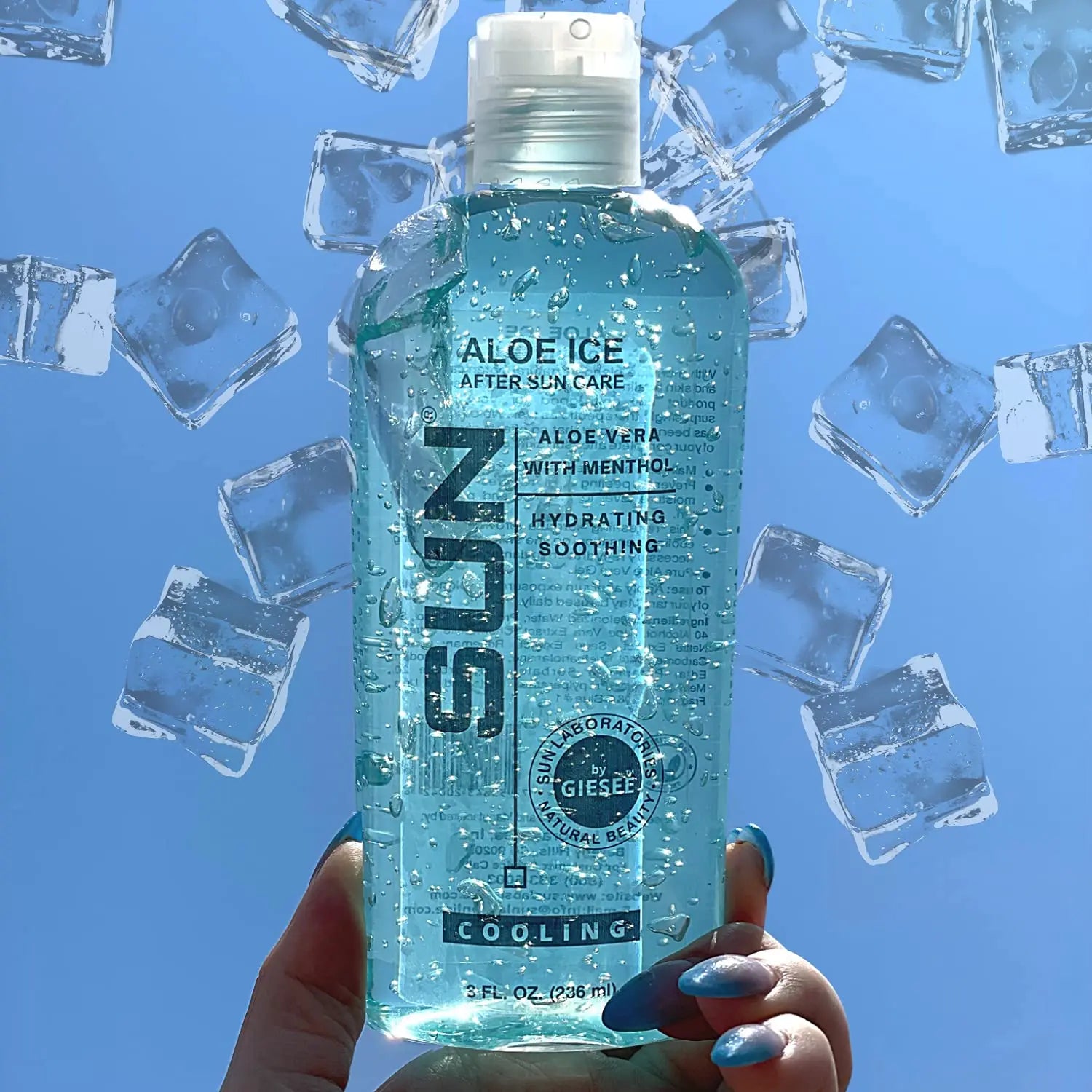 Ice Finalizing Gel 2-Pack: Soothing Aloe Vera After Sun Lotion for Refreshing Cooling Relief - Sun Laboratories by Giesee aftersun aloe vera lotion	