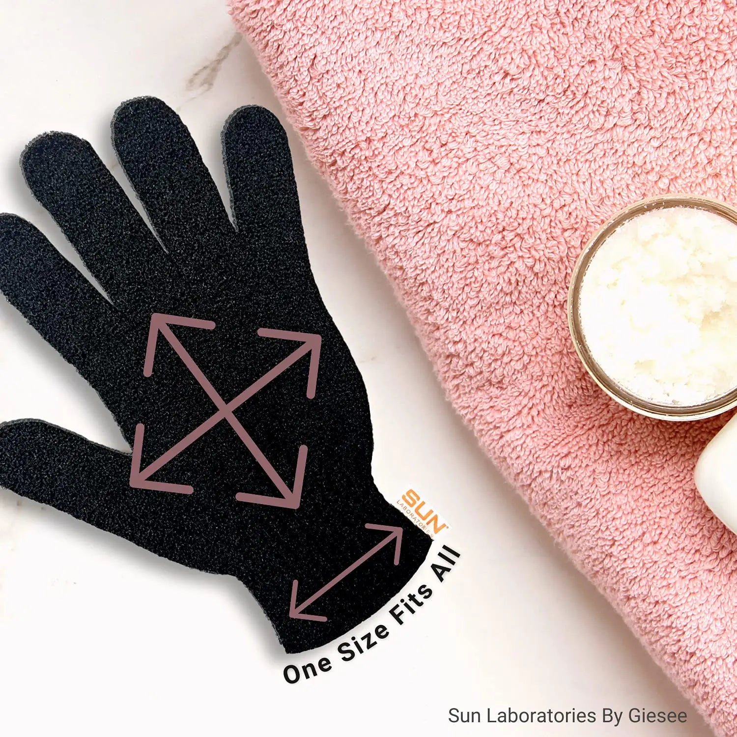 Exfoliating Glove for Smooth and Radiant Skin - Sun Laboratories by Giesee skin care smooth exfoliater
