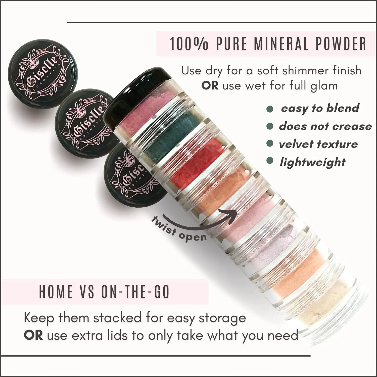Summer Cupcake 8 Stack Mineral Makeup Eyeshadow Pure Shimmer Mineral Make - Sun Laboratories by Giesee gypsy makeup	