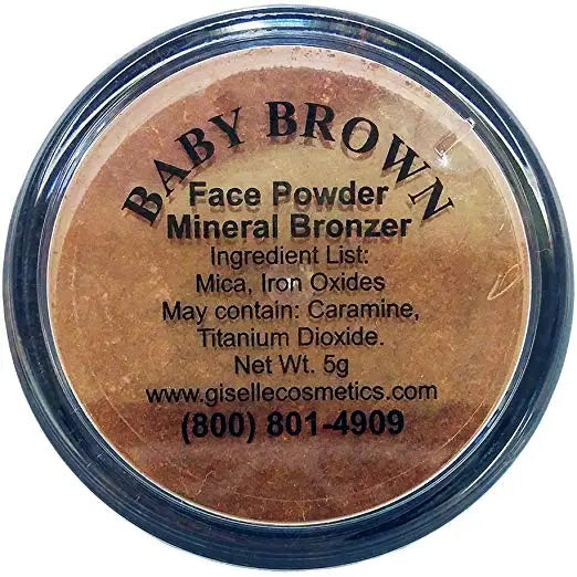 Baby Brown Bronzer Makeup by Giselle Cosmetics: Pure, Non-Diluted Mineral Makeup - Sun Laboratories by Giesee organic powder makeup	