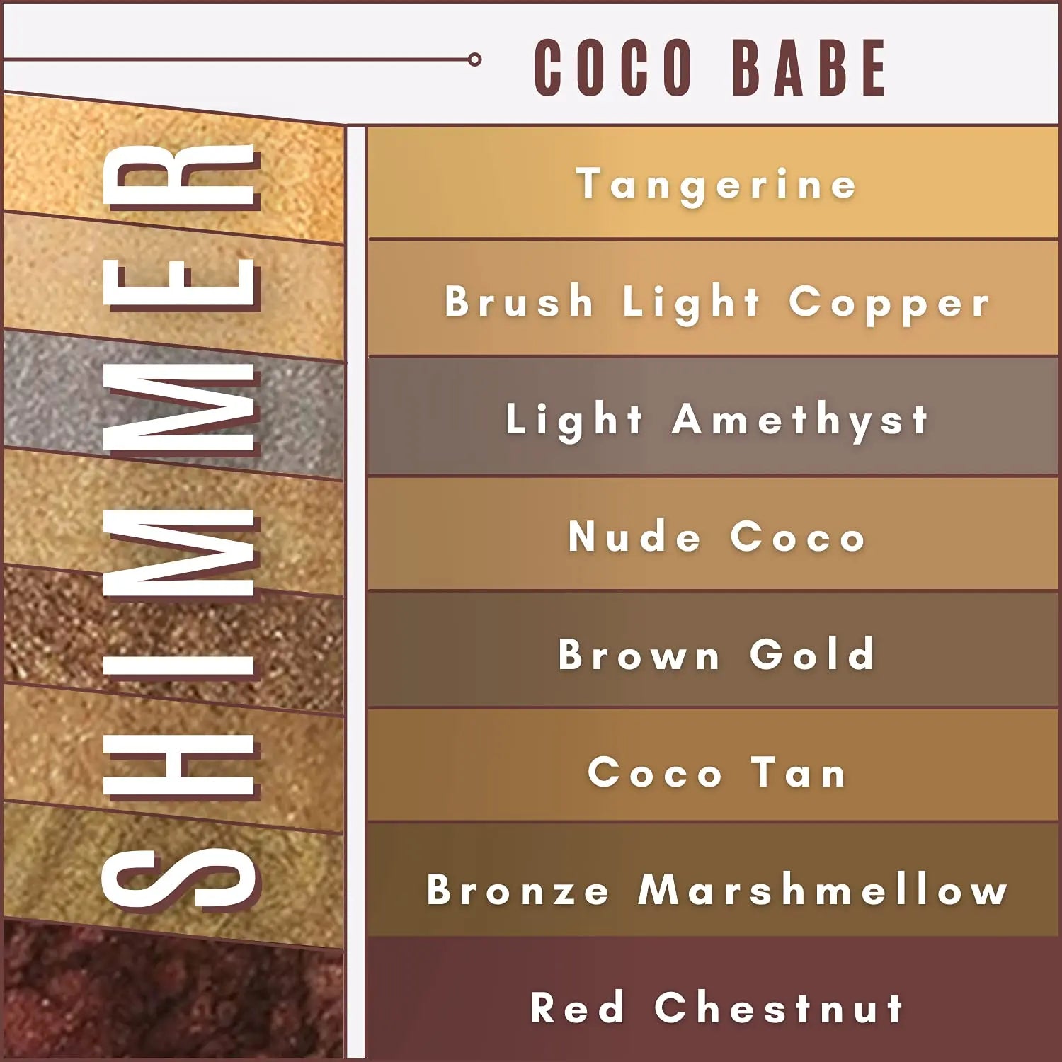 Mineral Makeup Eyeshadow Pure Shimmer Coco Babe 8 Stack - Sun Laboratories by Giesee gypsy makeup