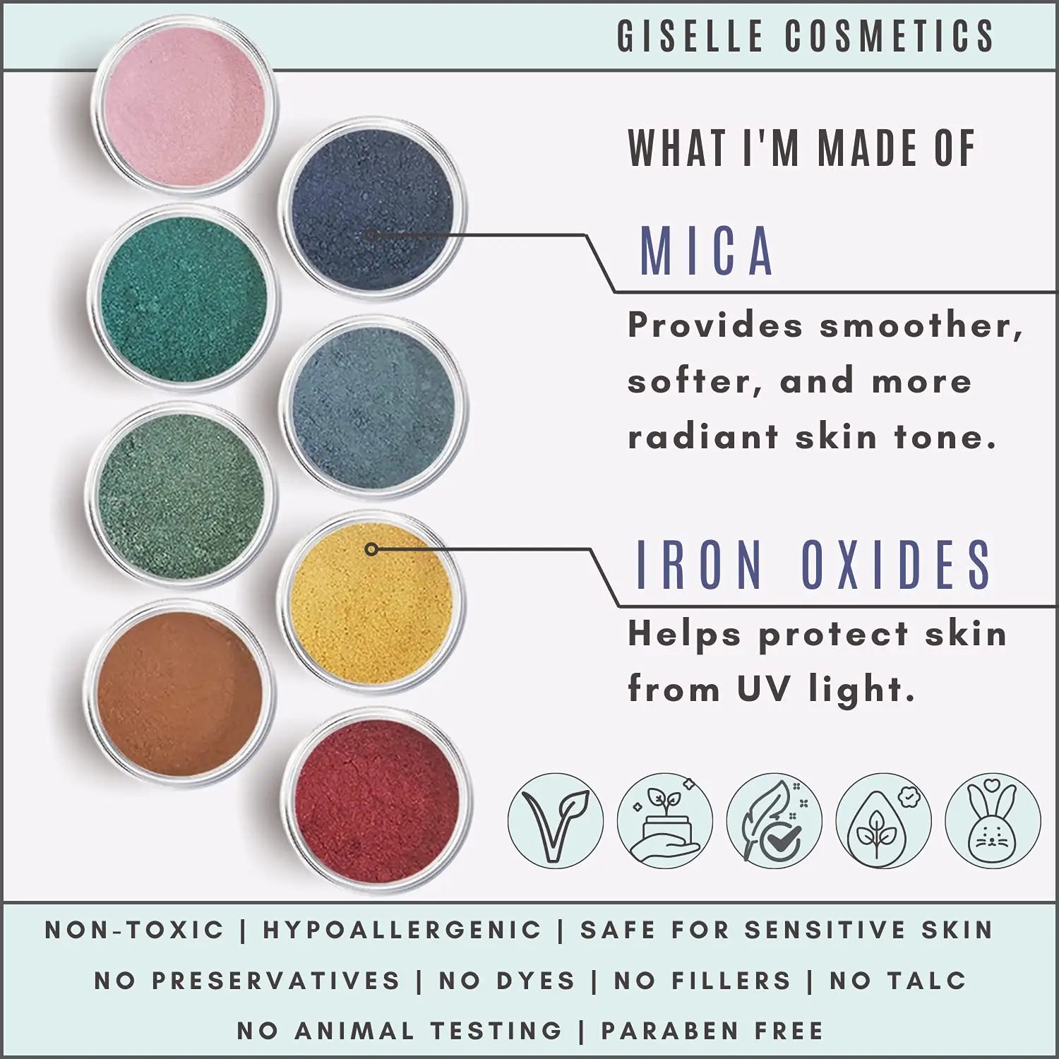 Ice Cream Love 8 Stack Mineral Makeup Eyeshadow Pure Shimmer Mineral Make - Sun Laboratories by Giesee gypsy makeup	