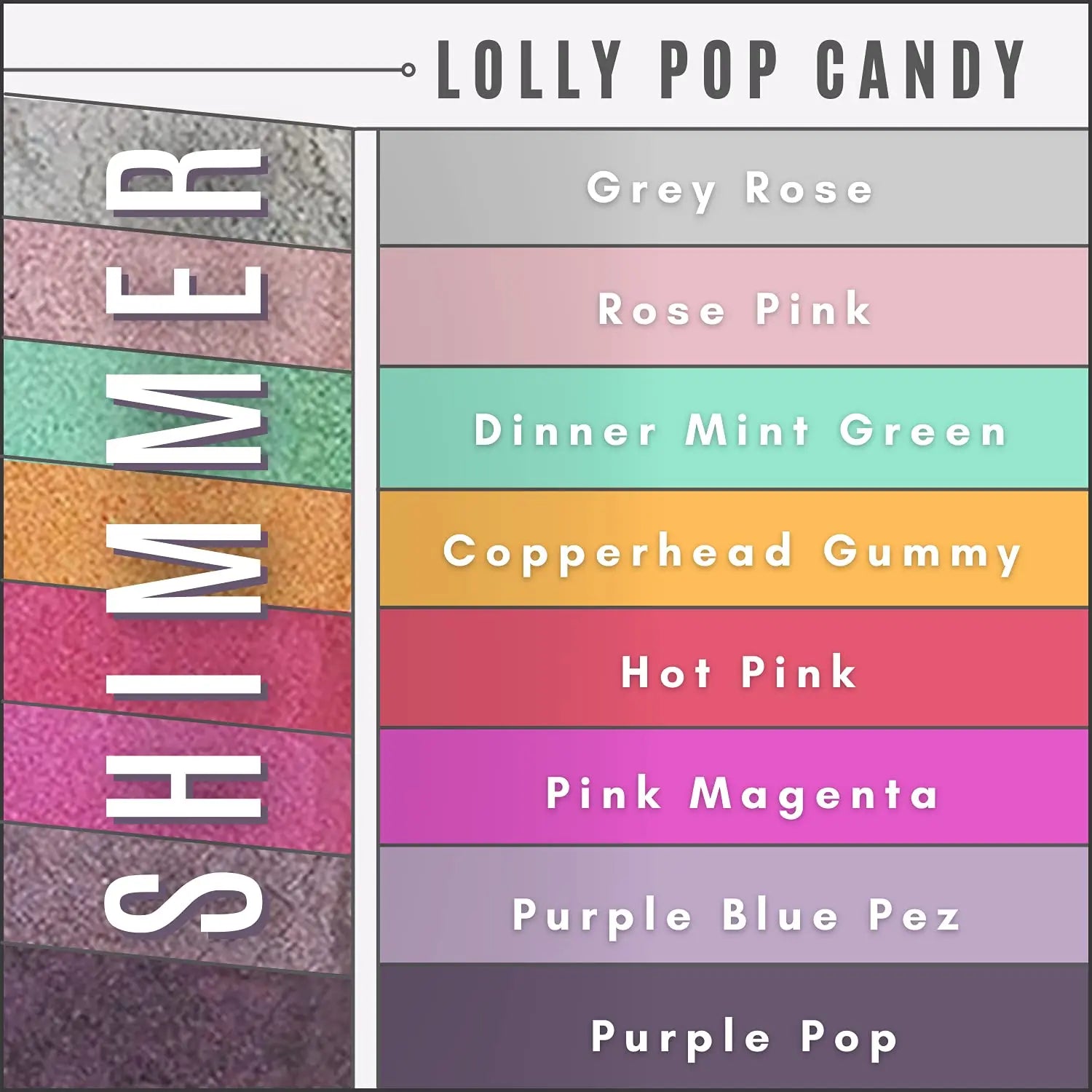 Lolly Pop Candy 8 Stack Mineral Makeup Eyeshadow Pure Shimmer Mineral Make - Sun Laboratories by Giesee gypsy makeup	