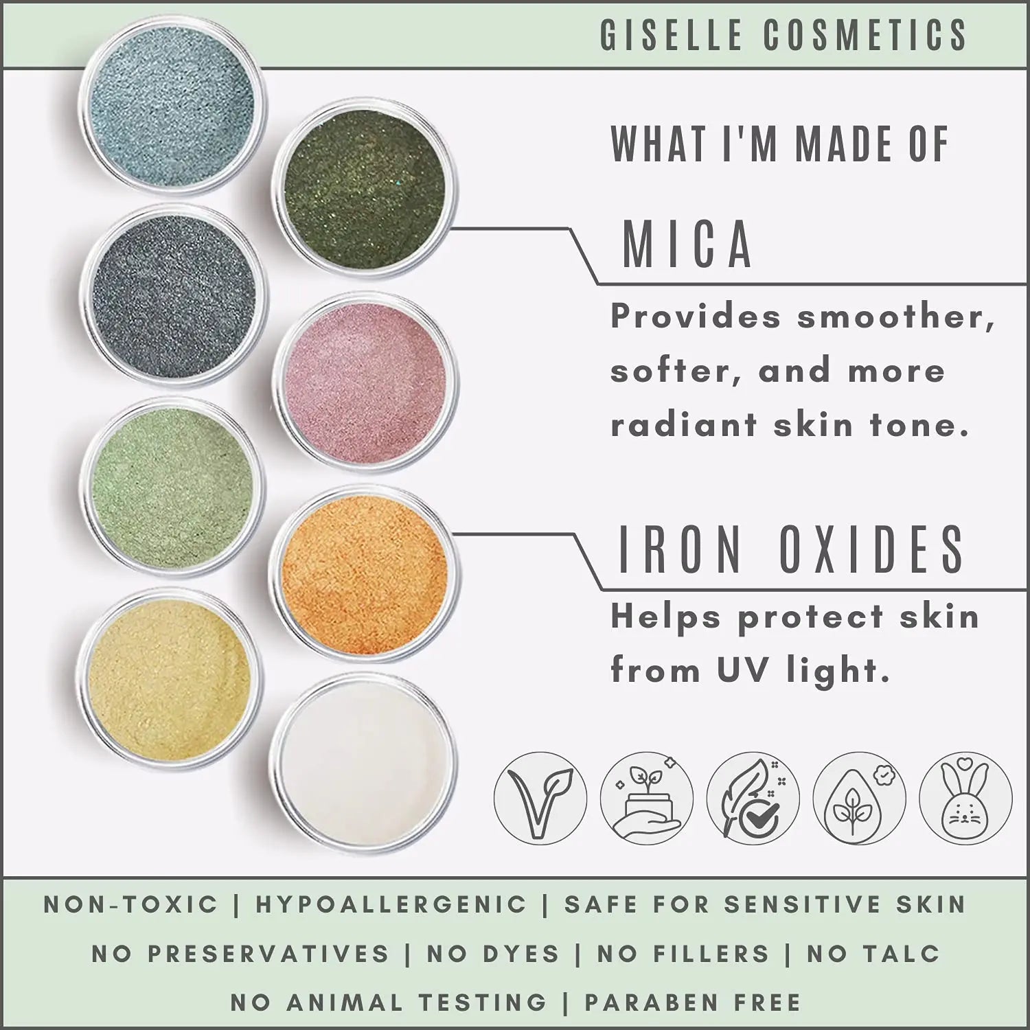 Baby Doll Mint 8  Mineral Eyeshadow Makeup Stack : Pure Shimmer for Stunning Eyes - Sun Laboratories by Giesee gypsy makeup	