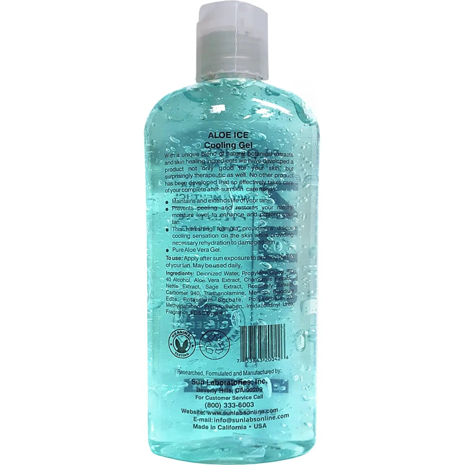 Ice Finalizing Gel 8 fl oz: Soothing Aloe Vera After Sun Exposure for Refreshing Cooling Relief Lotion - Sun Laboratories by Giesee aftersun aloe vera lotion