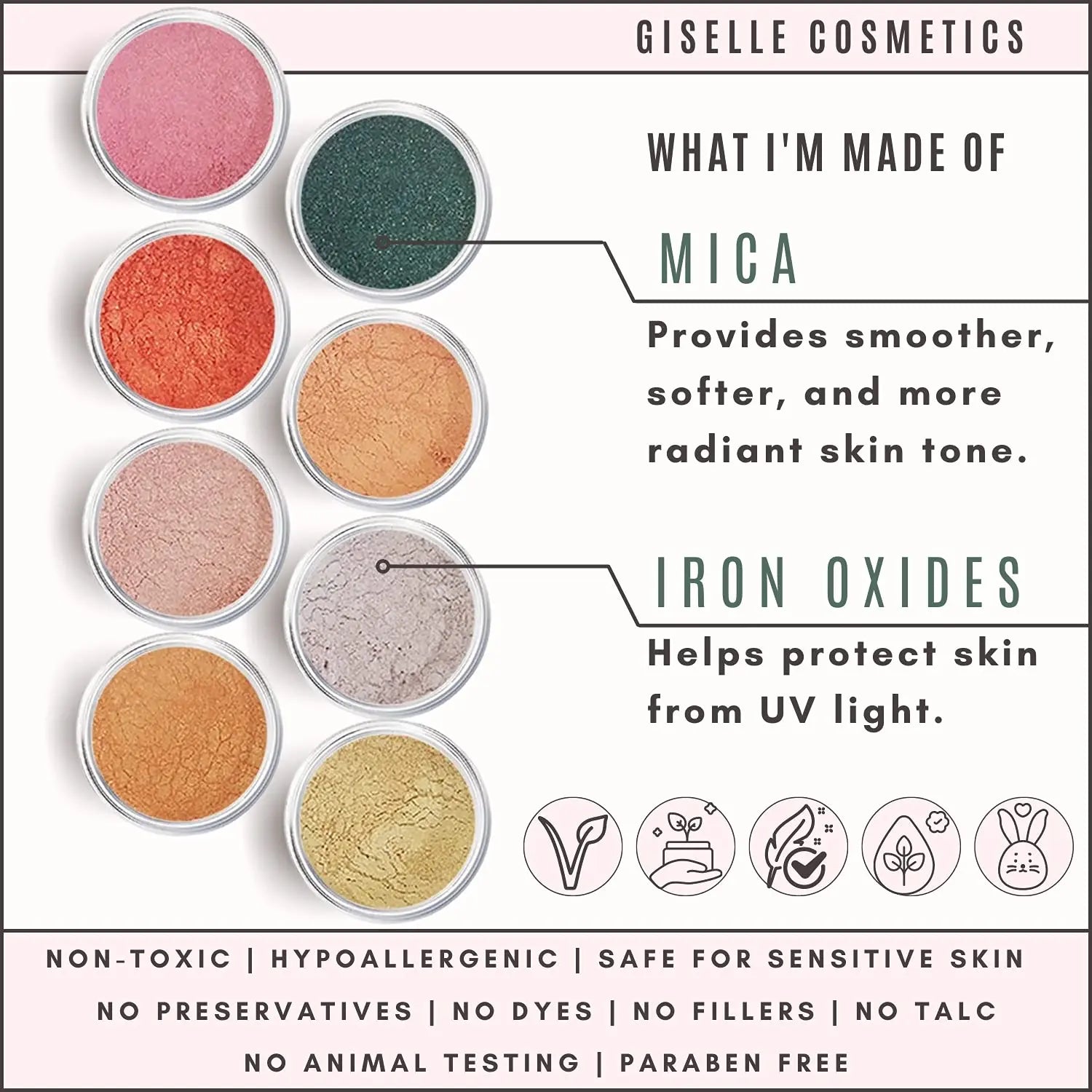 Summer Cupcake 8 Stack Mineral Makeup Eyeshadow Pure Shimmer Mineral Make - Sun Laboratories by Giesee gypsy makeup	