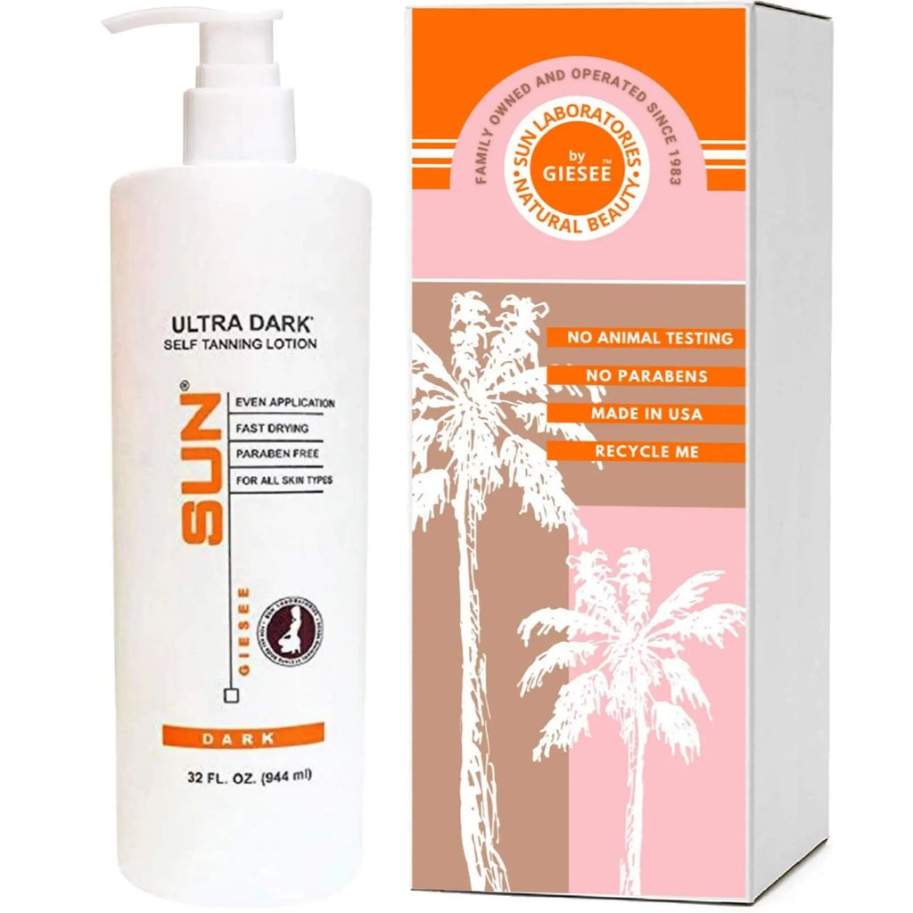 Ultra Dark Self Tanning Dark Lotion 32oz Best Lotion to Keep Tan - Sun Laboratories by Giesee how to get tan overnight