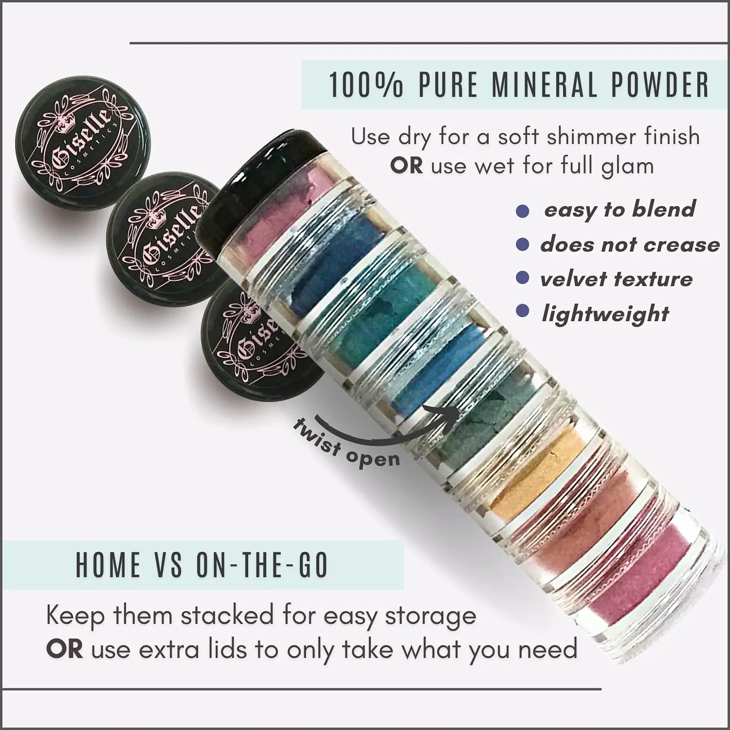 Ice Cream Love 8 Stack Mineral Makeup Eyeshadow Pure Shimmer Mineral Make - Sun Laboratories by Giesee gypsy makeup	