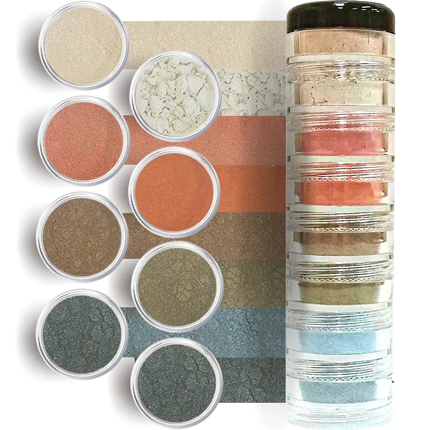 Mineral Loose Powder Makeup Eyeshadow Palette Kit | Pure Organic Natural Pigment Minerals - Sun Laboratories by Giesee natural cosmetics organic
