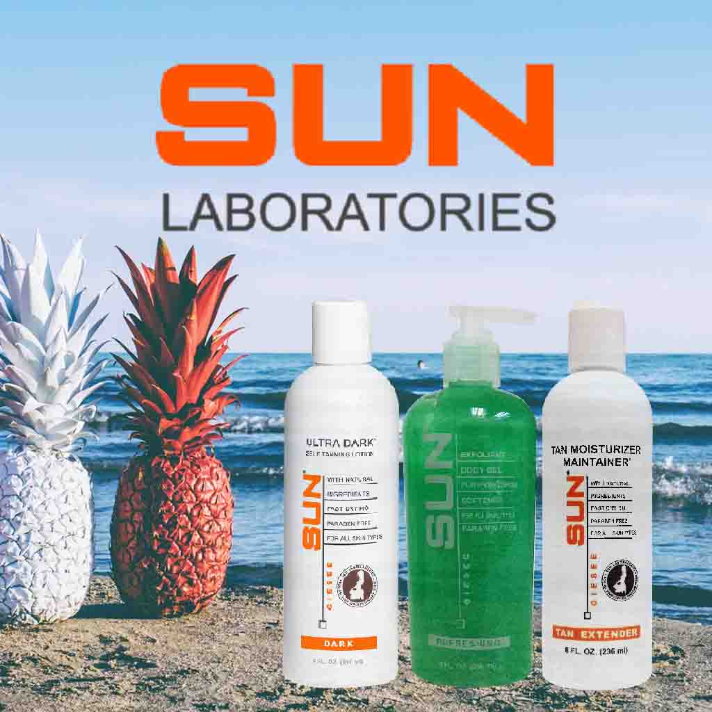Experience SunKissed Glow with Sun Laboratories tanning lotion set